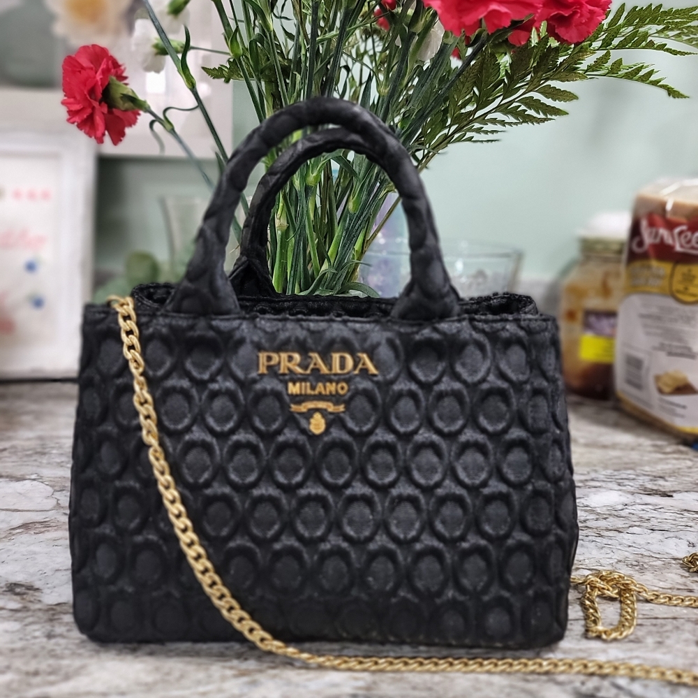 Prada Baroque Mini Tote Chain Bag - Picture 2 of 13